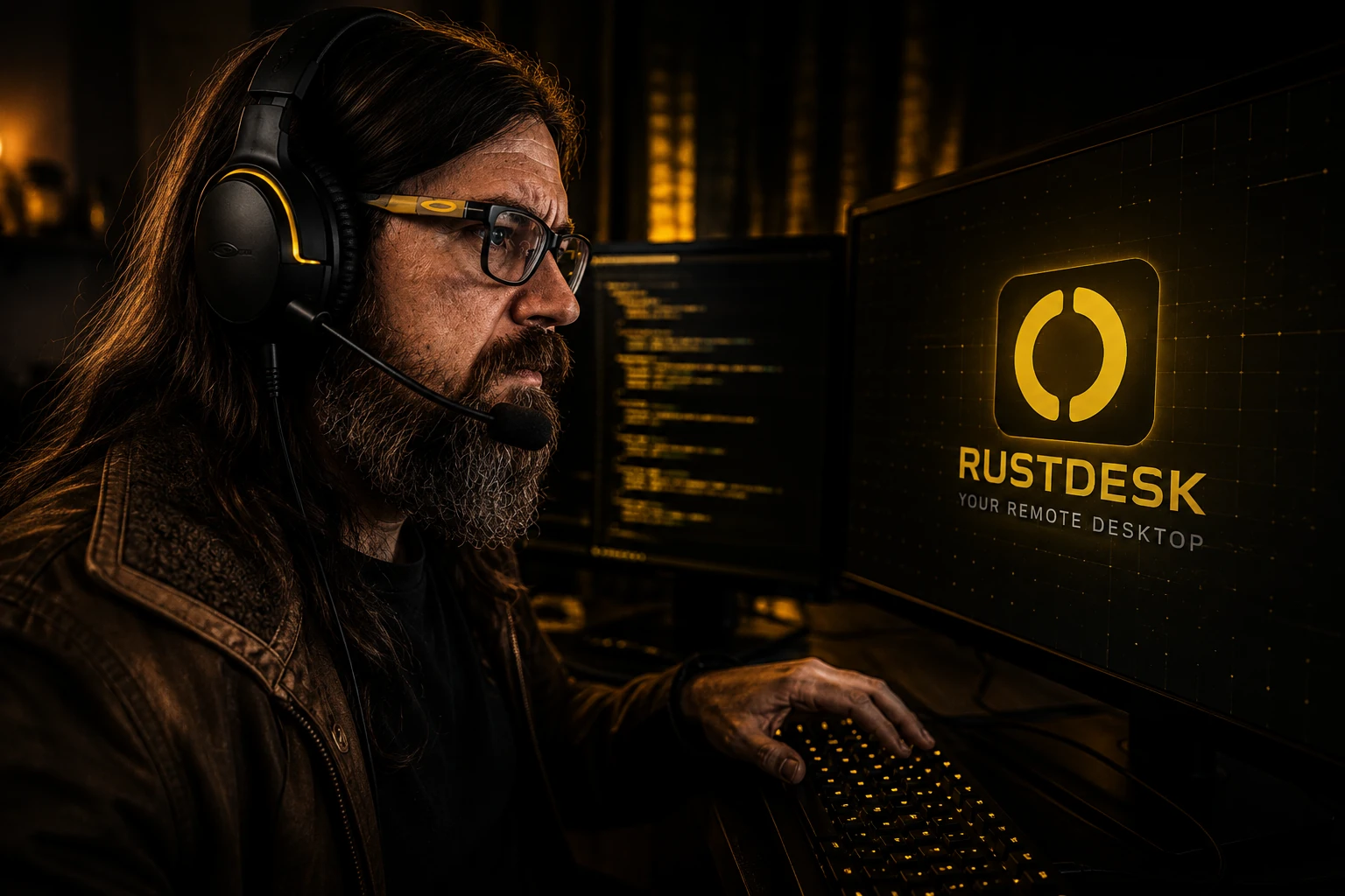 Remote computer support via RustDesk